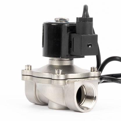 1/2" magnetventil - 24V DC elektrisk magnetventil i rustfrit stål, normalt lukket, IP68