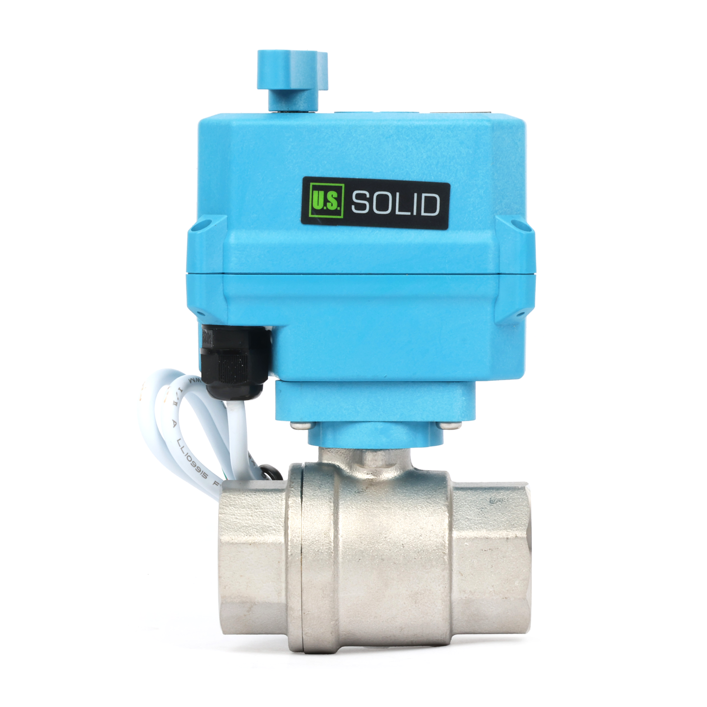 1" Quick-Release Motorized Ball Valve - 304 Stainless Steel, DC12~24V/AC24V, 2-Wire Auto-Return with Manual Override, IP67