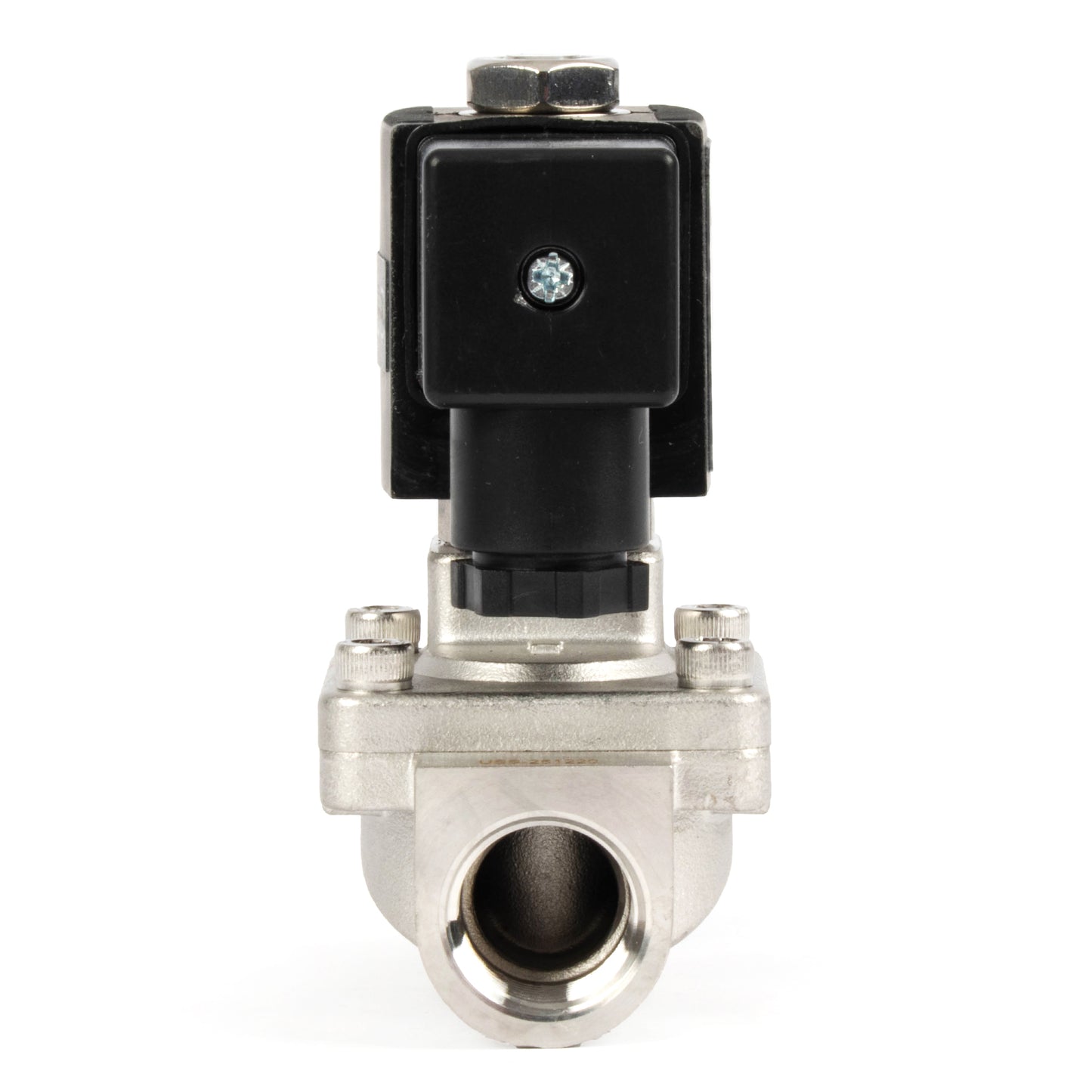 Électrovanne en acier inoxydable 1/2" - 110 V / 220 V CA, normalement fermée, 4,4-232 PSI, joint VITON