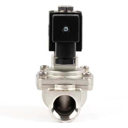 صمام لولبي من الفولاذ المقاوم للصدأ ¾ بوصة - 110 فولت / 220 فولت تيار متردد، مغلق عادةً، 4.4-232 رطل لكل بوصة مربعة، مانع تسرب من الفيتون