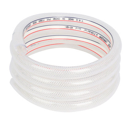ท่อ PVC ถักแรงดันสูง - ใส เส้นผ่านศูนย์กลางภายใน 3/4 นิ้ว x เส้นผ่านศูนย์กลางภายนอก 1 นิ้ว (10 ฟุต)