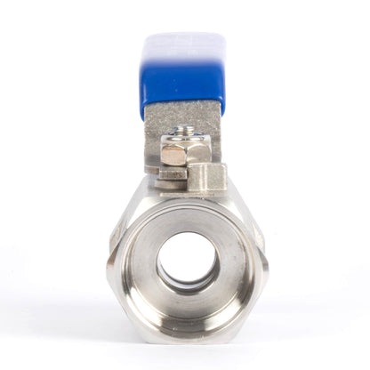 Valvola a sfera da 1/2" - Valvola a sfera femmina in acciaio inossidabile 316, passaggio completo