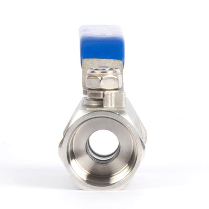 Valvola a sfera da 1/2" - Valvola a sfera femmina in acciaio inossidabile 316, passaggio completo