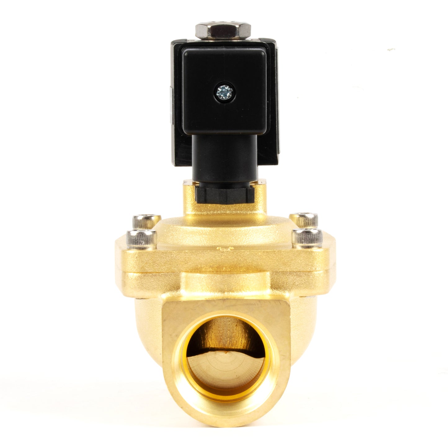 1" Brass  Solenoid Valve - 24V AC, Normally Closed, 4.4-232 PSI, VITON Seal
