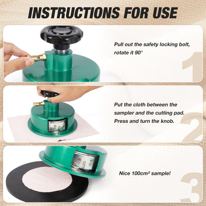 U.S. Solid 1200 g / 0.01 g Electronic Fabric GSM Scale with a 0-3mm Disc Sampler