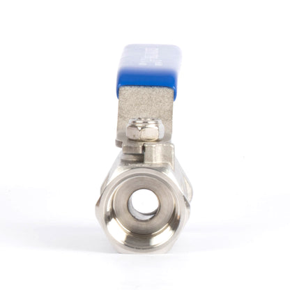 Valvola a sfera da 1/2" - Valvola a sfera femmina in acciaio inossidabile 316, passaggio completo