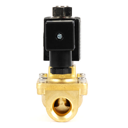 Ηλεκτρομαγνητική βαλβίδα ορείχαλκου 1/2" - 110V AC/220V AC, Κανονικά ανοιχτή, 4.4-232 PSI, Στεγανοποίηση VITON