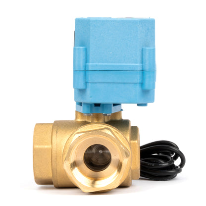 1" WiFi Älykäs moottoroitu palloventtiili, 3-tie 4-asentoinen messinki, USB-virtalähde, LED-tilanilmaisin, virtaussuunnan ikkuna