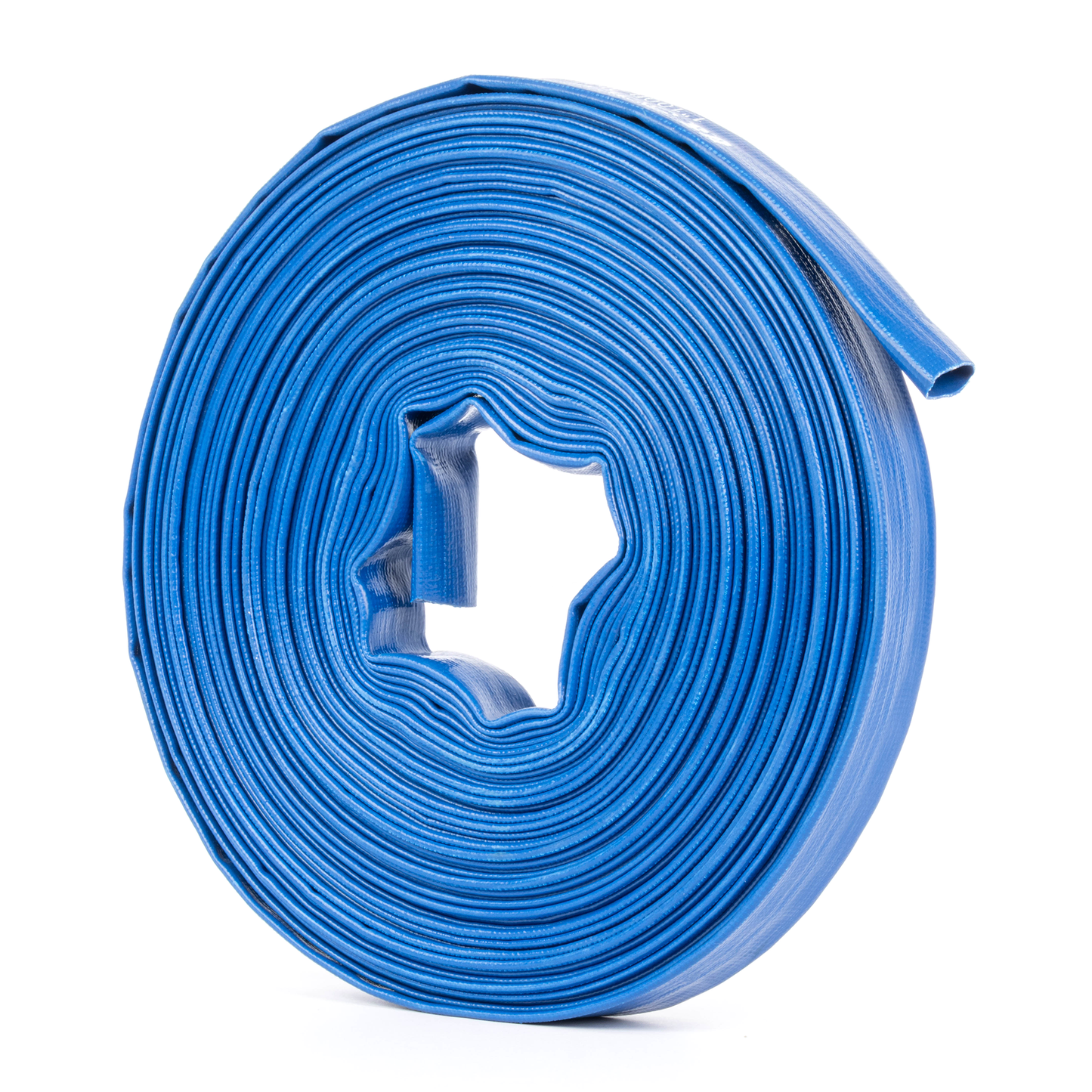 1" x 100 ft Verstärkter PVC-Flachschlauch - 1,2 mm Wandstärke, 4 Schlauchschellen (ohne Anschlüsse)