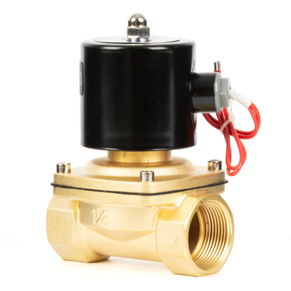 1-1/4" Brass Solenoid Valve - 24V DC Normally Closed, Viton Seal
