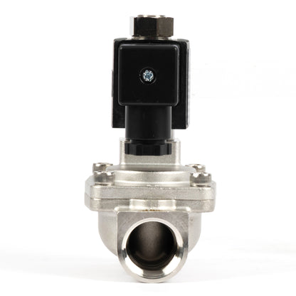 3/4" roestvrijstalen magneetventiel - 110V / 220V AC, normaal open, 4,4-232 PSI, VITON-afdichting