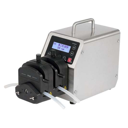 Speed-Variable Type Peristaltic Pump - Dual Channel (0.024–3000 mL/min), Stainless Steel Housing