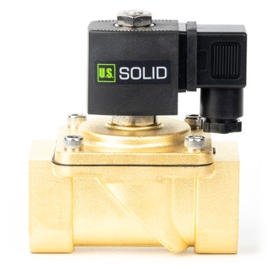 1-1/4" Solenoid Valve - Brass 110V AC Normally Closed with Viton Seal, Junction Box Type