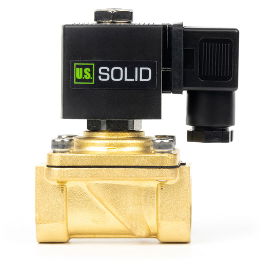 3/4" Solenoid Valve - Brass 12V DC Normally Closed with Viton Seal, Junction Box Type