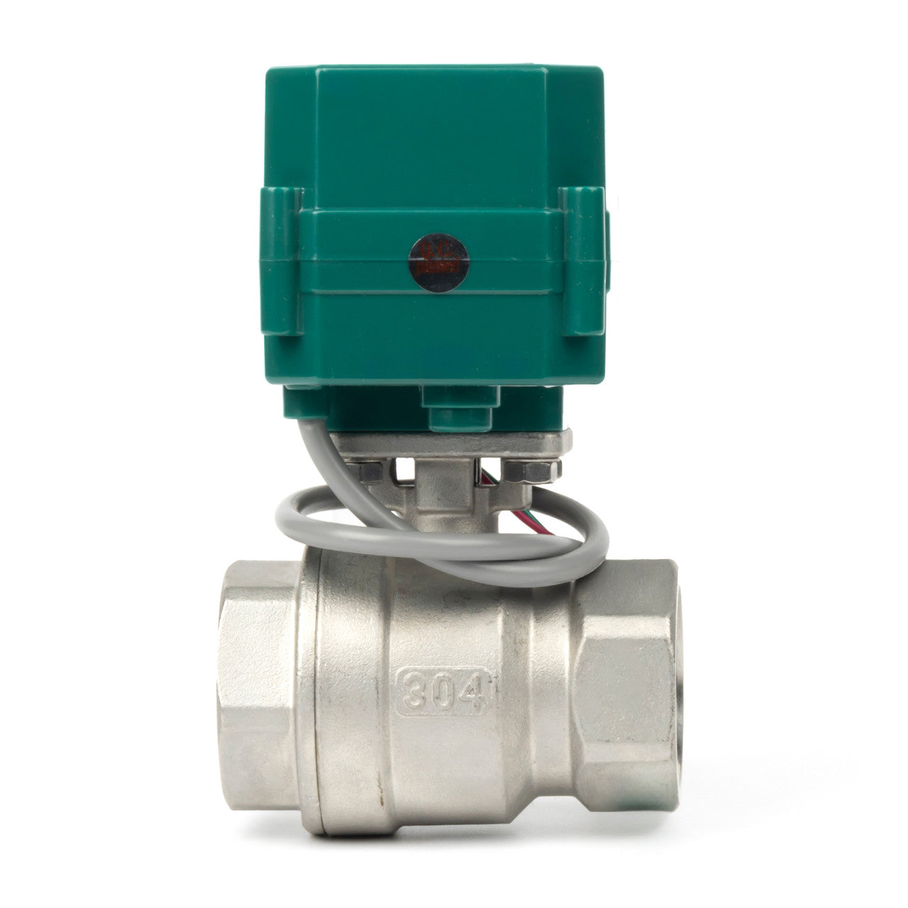 1-1/4” Motorized Ball Valve - Stainless Steel 2-wire Auto Return, 9-24V AC/DC Electric Ball Valve with Full Port, , Normally Closed