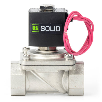 Válvula solenoide de 1" - Acero inoxidable 12 V CC Normalmente cerrada con sello de Viton