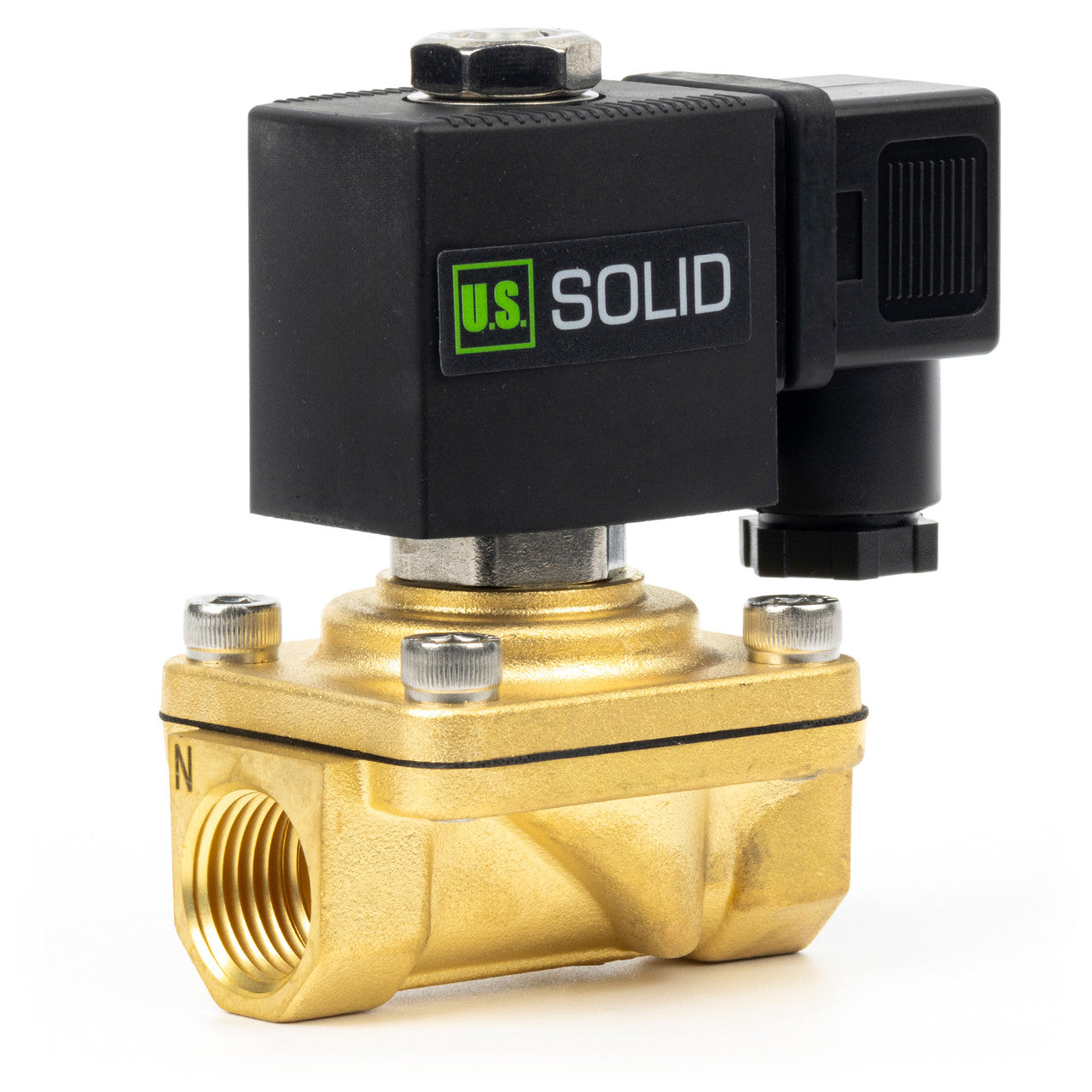 1/2" Solenoid Valve - Brass 110V AC Normally Closed with Viton Seal, Junction Box Type