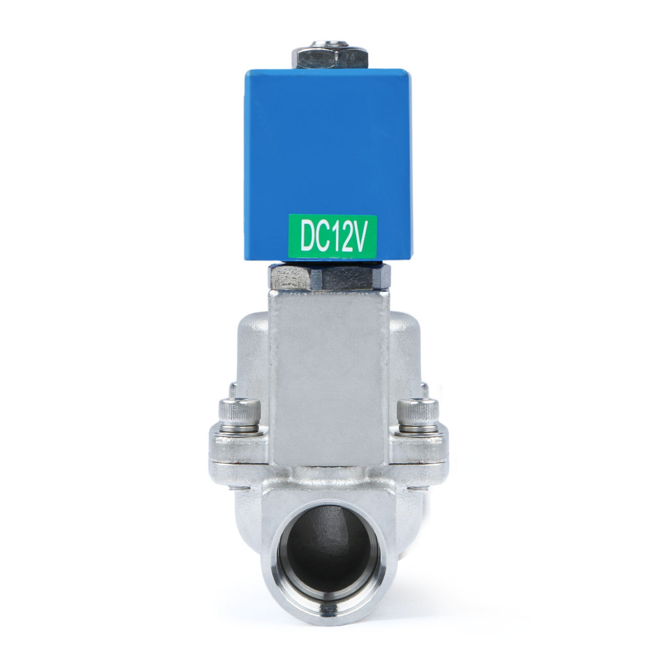 High Pressure Solenoid Valve - 3/4" Stainless Steel 100 bar, 12V DC High-Pressure High-Temperature Resistance Solenoid Valve, 248℉