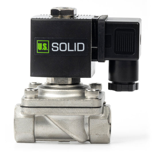 1/2" Solenoid Valve - Stainless Steel 12V DC Normally Closed with Viton Seal, Junction Box Type