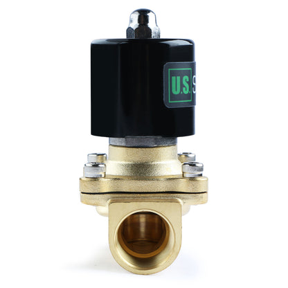 Válvula solenoide eléctrica de latón macizo de 3/4" de EE. UU. Válvula subacuática 110 V CA Normalmente cerrada VITON Aire Agua Aceite Combustible IP67 