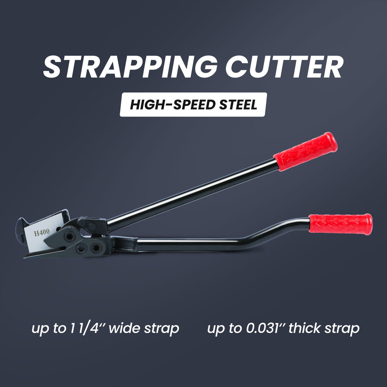 U.S. SOLID Strapping Cutter Scissors for Steel & Polyester (PET) & Polypropylene (PP) Banding from 0.31" to 2.16" Width up to 0.11" Thickness