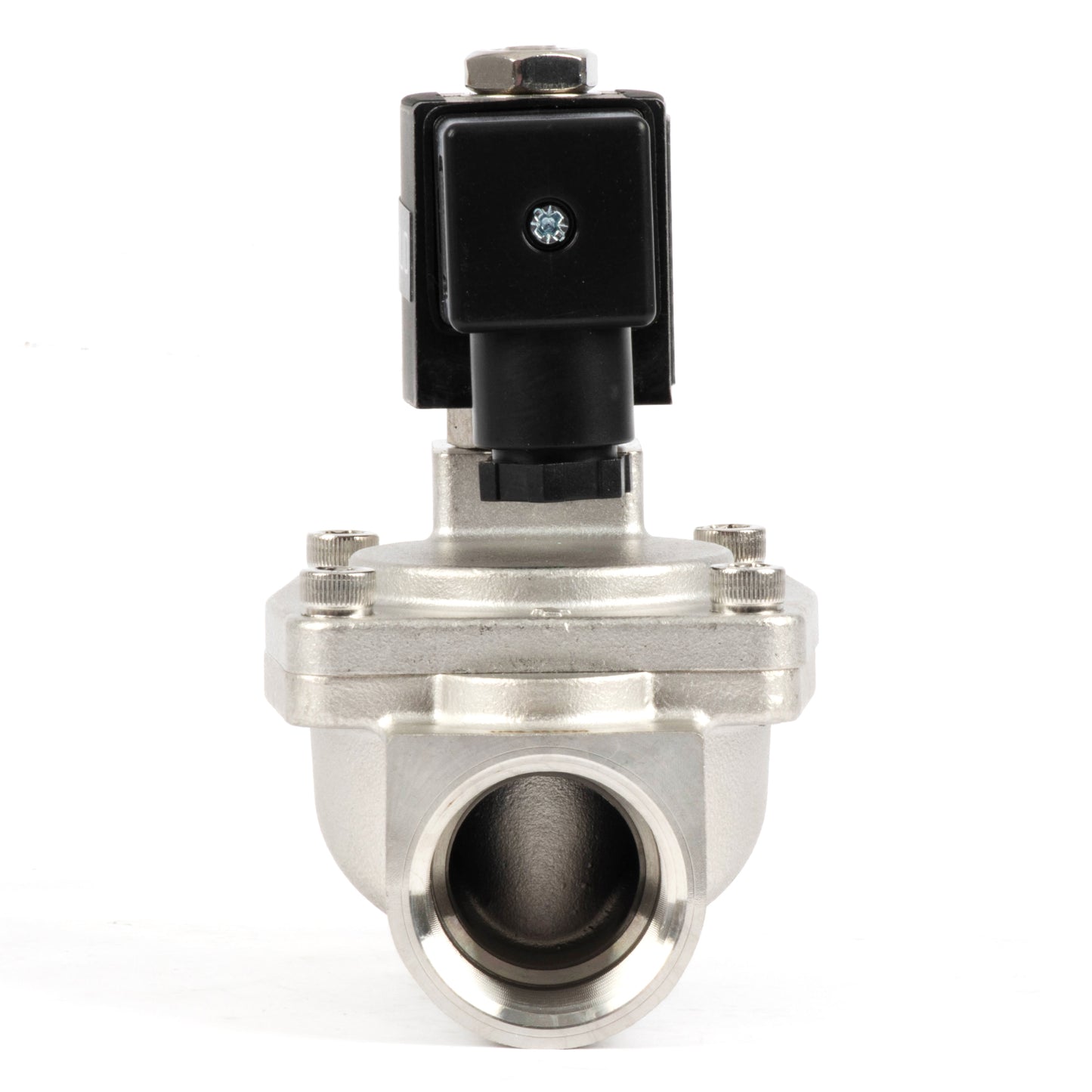 1" magnetventil i rustfrit stål - 24V AC, normalt lukket, 4,4-232 PSI, VITON-tætning