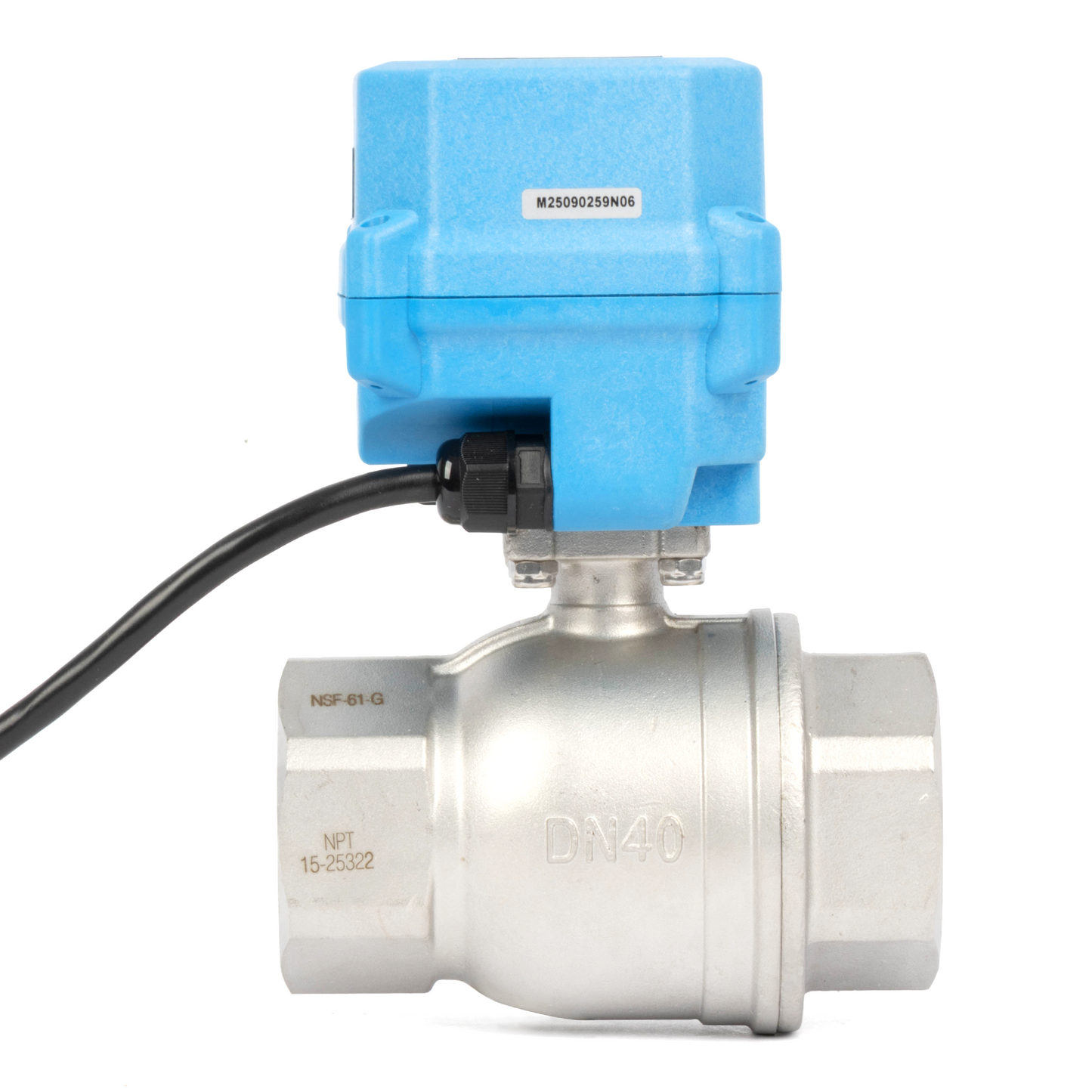 1-1/2" Stainless Steel Motorized Ball Valve - 110V AC Brass Electric Ball Valve, Auto Return, Normally Closed