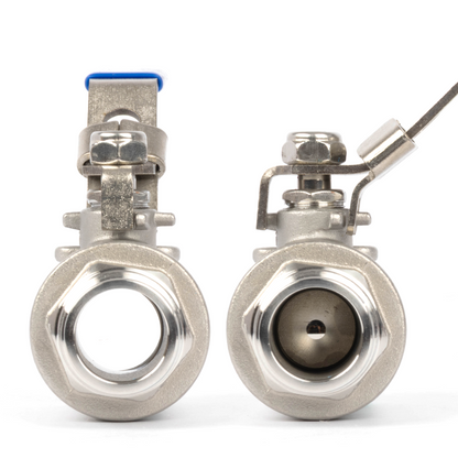 3/4" Ball Valve – Male x Female 316 Stainless Steel Heavy Duty, 1000WOG, Full Port with Anti-Misoperation Lock