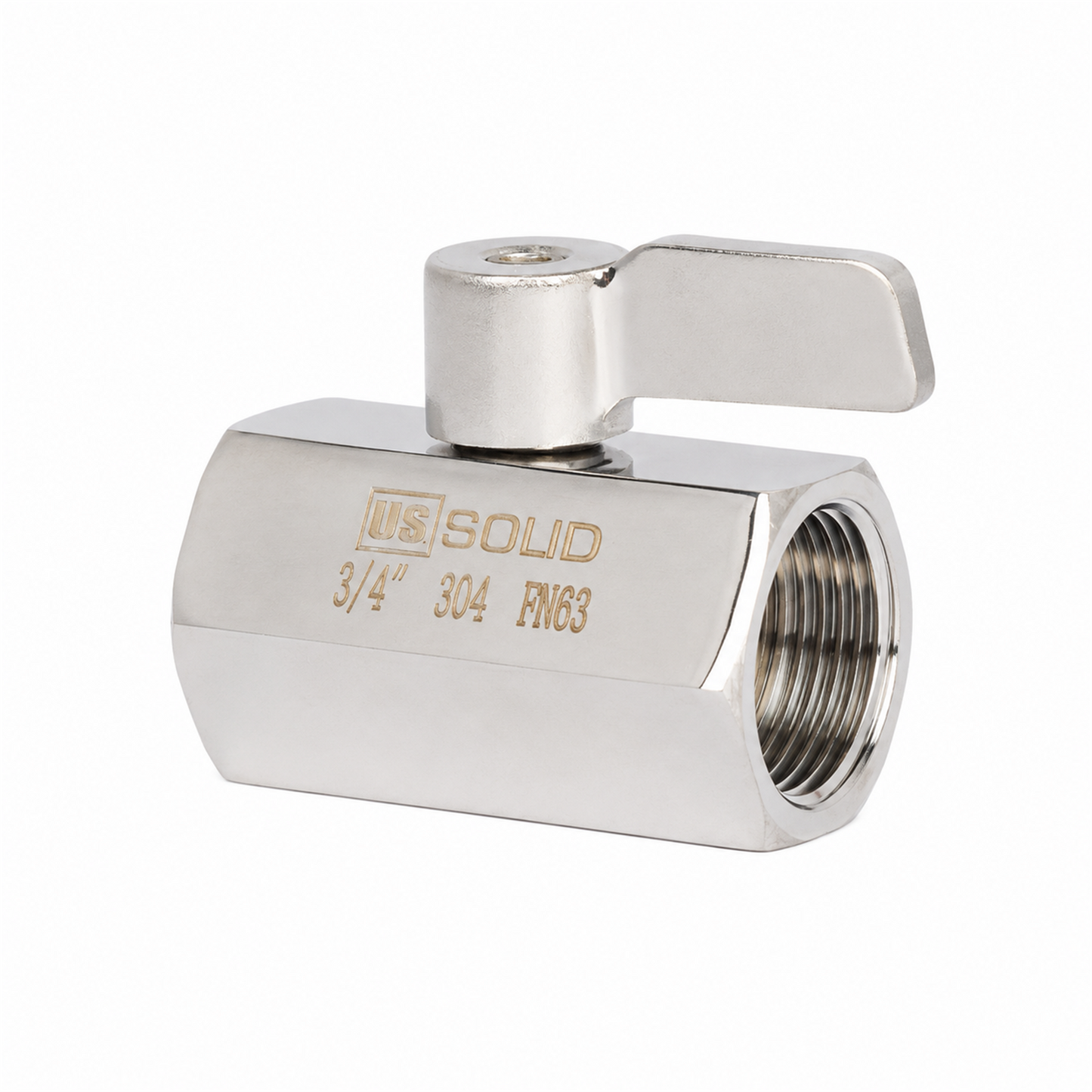 3/4" Mini Ball Valve 304 Stainless Steel Female Thread 2PCS