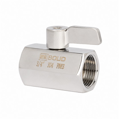 3/4" Mini Ball Valve 304 Stainless Steel Female Thread 2PCS