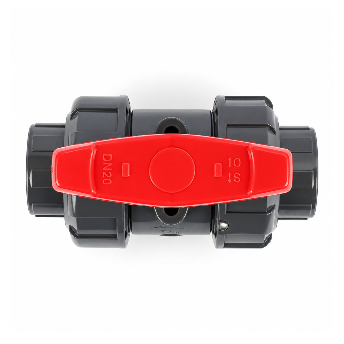 3/4" PVC True Union Ball Valve, Full Port, Slip Socket, Schedule 40 and 80 Compatible, 150 psi, PTFE Seat, EPDM O-Ring,  2 Pack