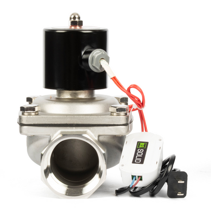 Stainless Steel Solenoid Valve 2" - 110V AC Smart Wi-Fi APP-Controlled Normally Closed