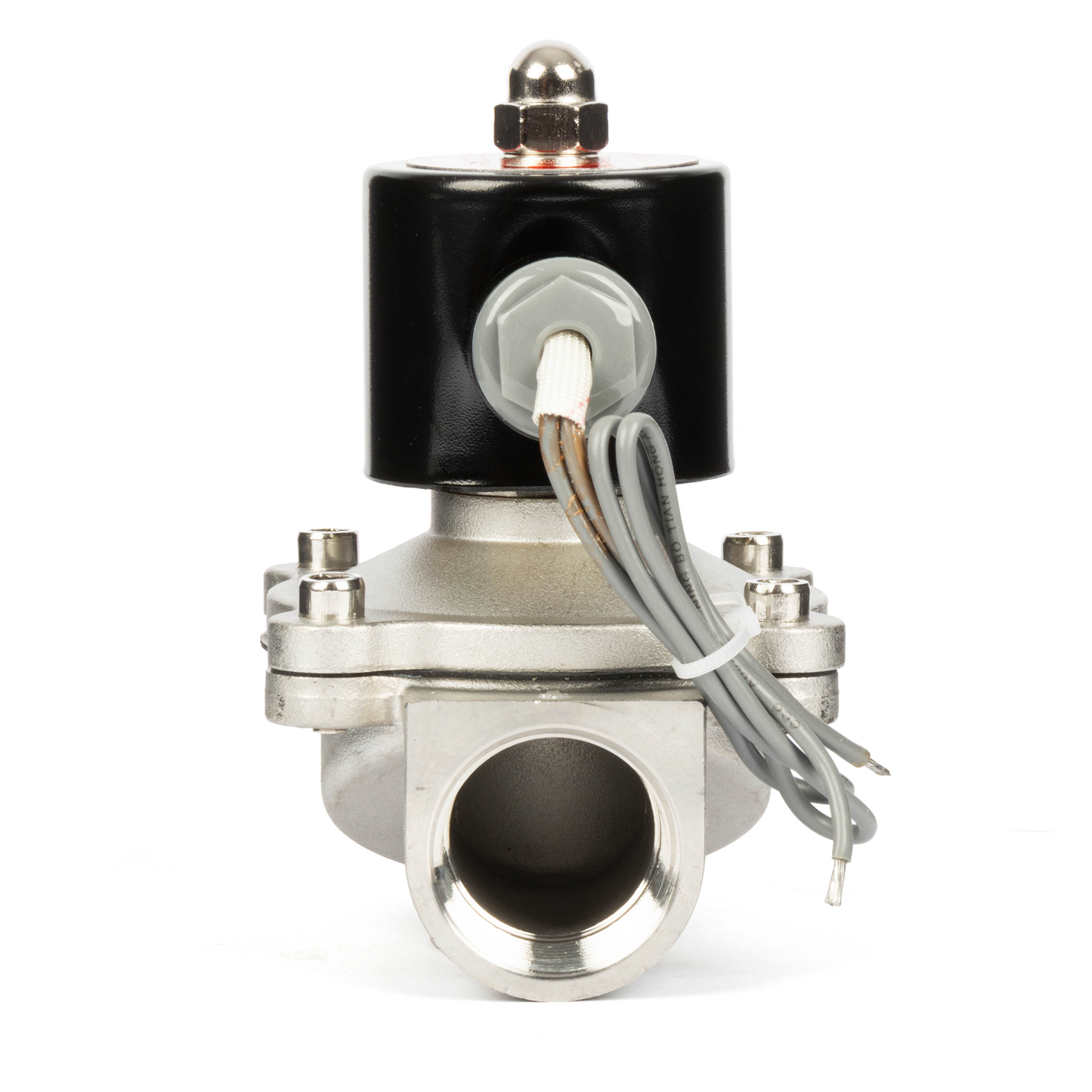 1" Stainless Steel Solenoid Valve - 24V DC Normally Closed, Viton Seal