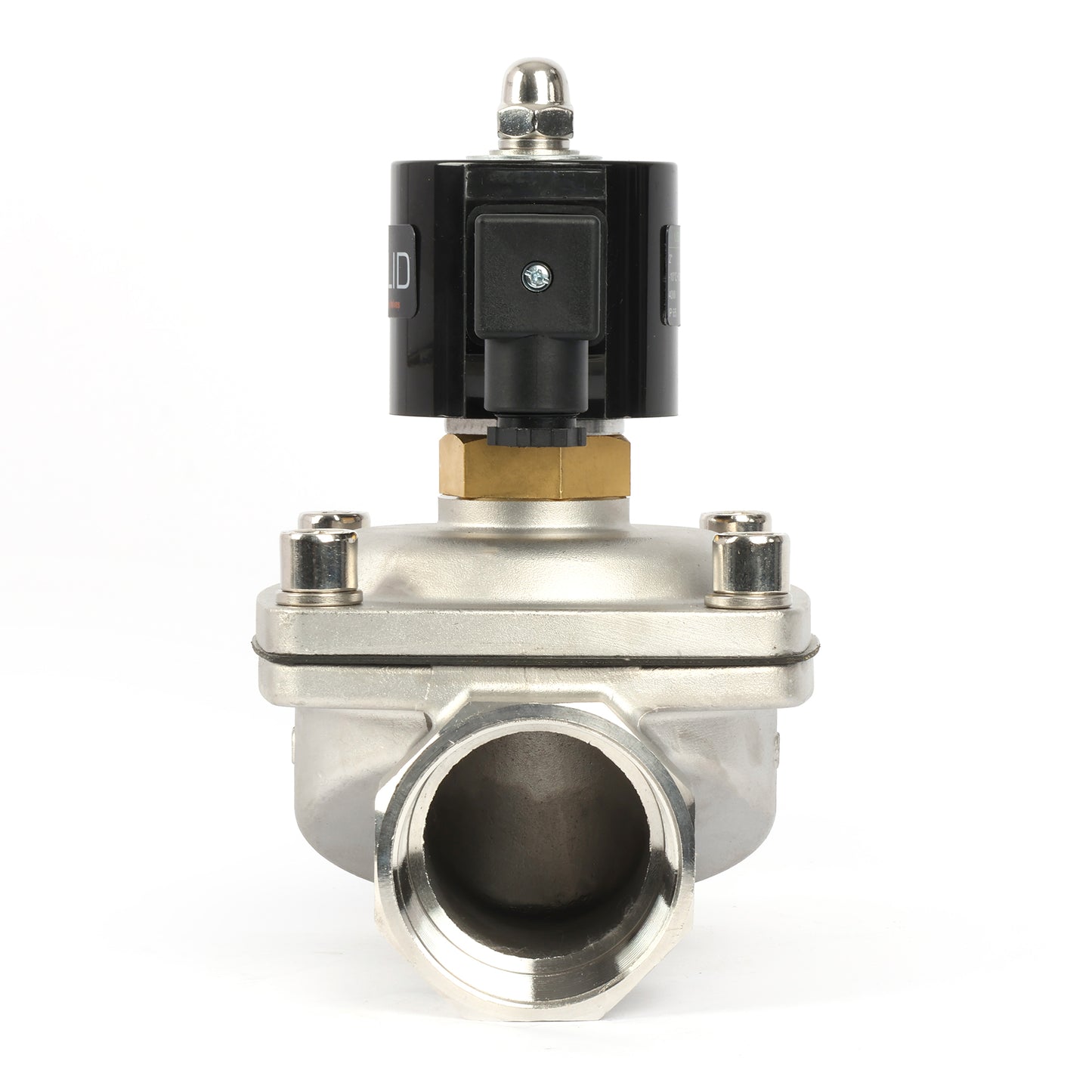 2"-Magnetventil – Elektrisches 12-V-Gleichstrom-Magnetventil aus Edelstahl, normalerweise offen, Viton-Dichtung