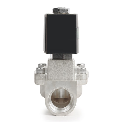 3/4" Stainless Steel  Solenoid Valve - 24V AC, Normally Closed, 4.4-232 PSI, VITON Seal