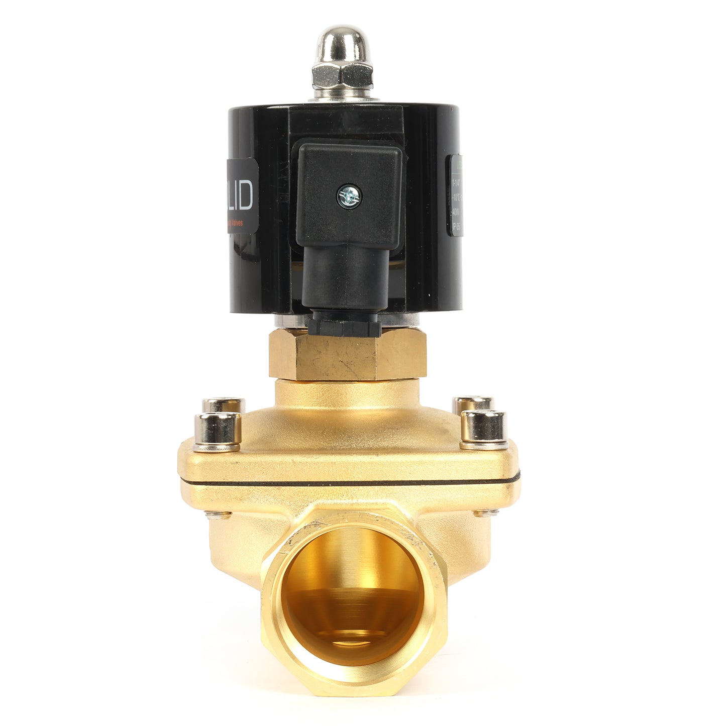 صمام الملف اللولبي الصلب الأمريكي - صمام الملف اللولبي الكهربائي النحاسي مقاس 1-1/4 بوصة 110 فولت تيار متردد، مغلق عادةً، مانع تسرب VITON