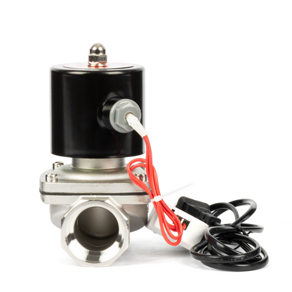 Stainless Steel Solenoid Valve 1-1/4" - 110V AC Smart Wi-Fi APP-Controlled Normally Closed