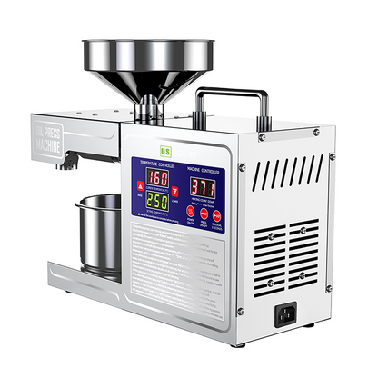 Presse à huile automatique pour extraction d'huile de graines chaudes ou froides, usage domestique