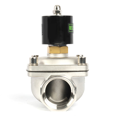 1-1/2" Injap Solenoid - Keluli Tahan Karat 110V AC Injap Solenoid Elektrik , Biasanya Terbuka, Pengedap Viton