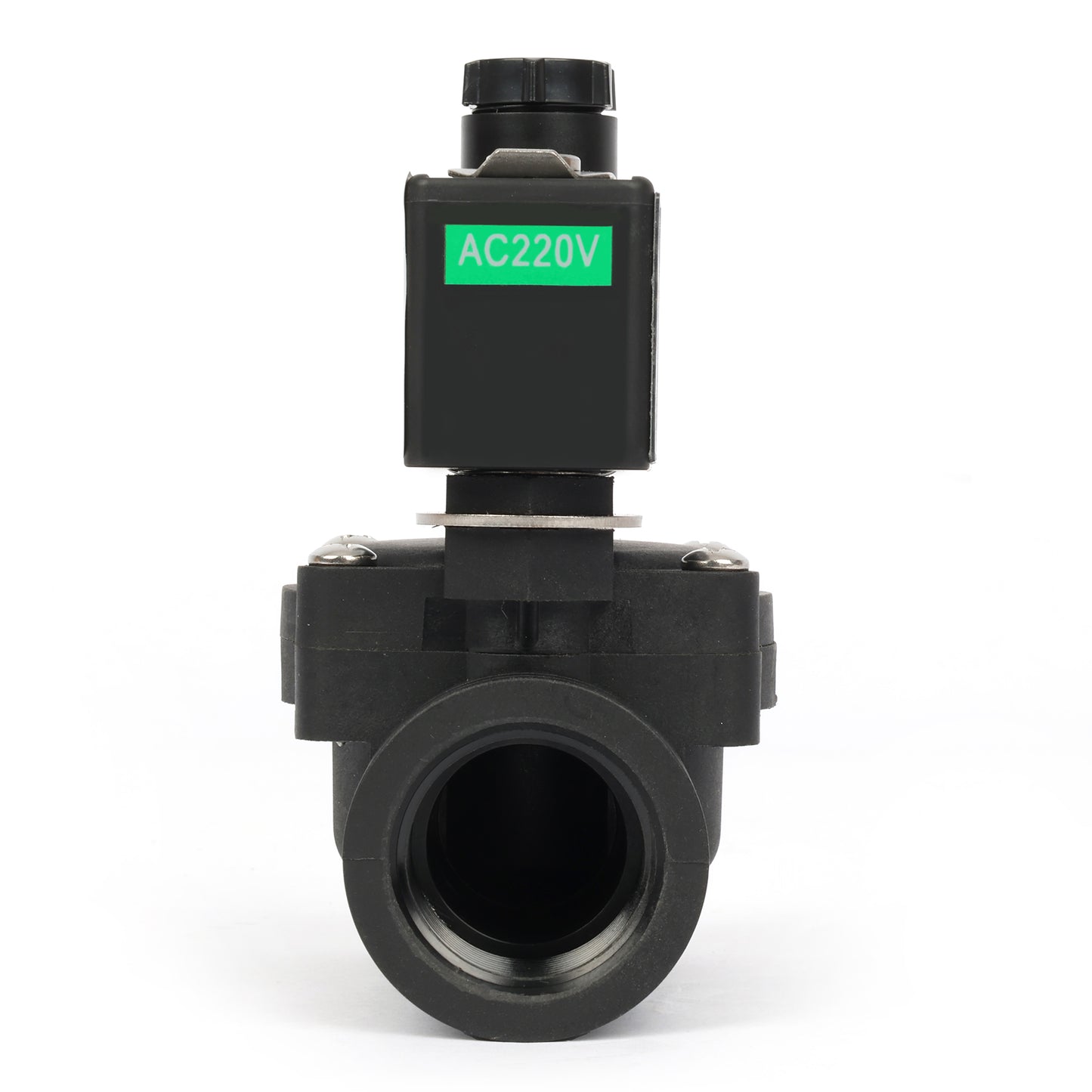 1/2인치 스테인리스 스틸 솔레노이드 밸브 - 110V/220V AC, 상시 개방형, 4.4-232 PSI, VITON 씰