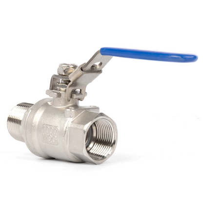 3/4" Ball Valve – Male x Female 304 Stainless Steel Heavy Duty, 1000WOG, Full Port with Anti-Misoperation Lock