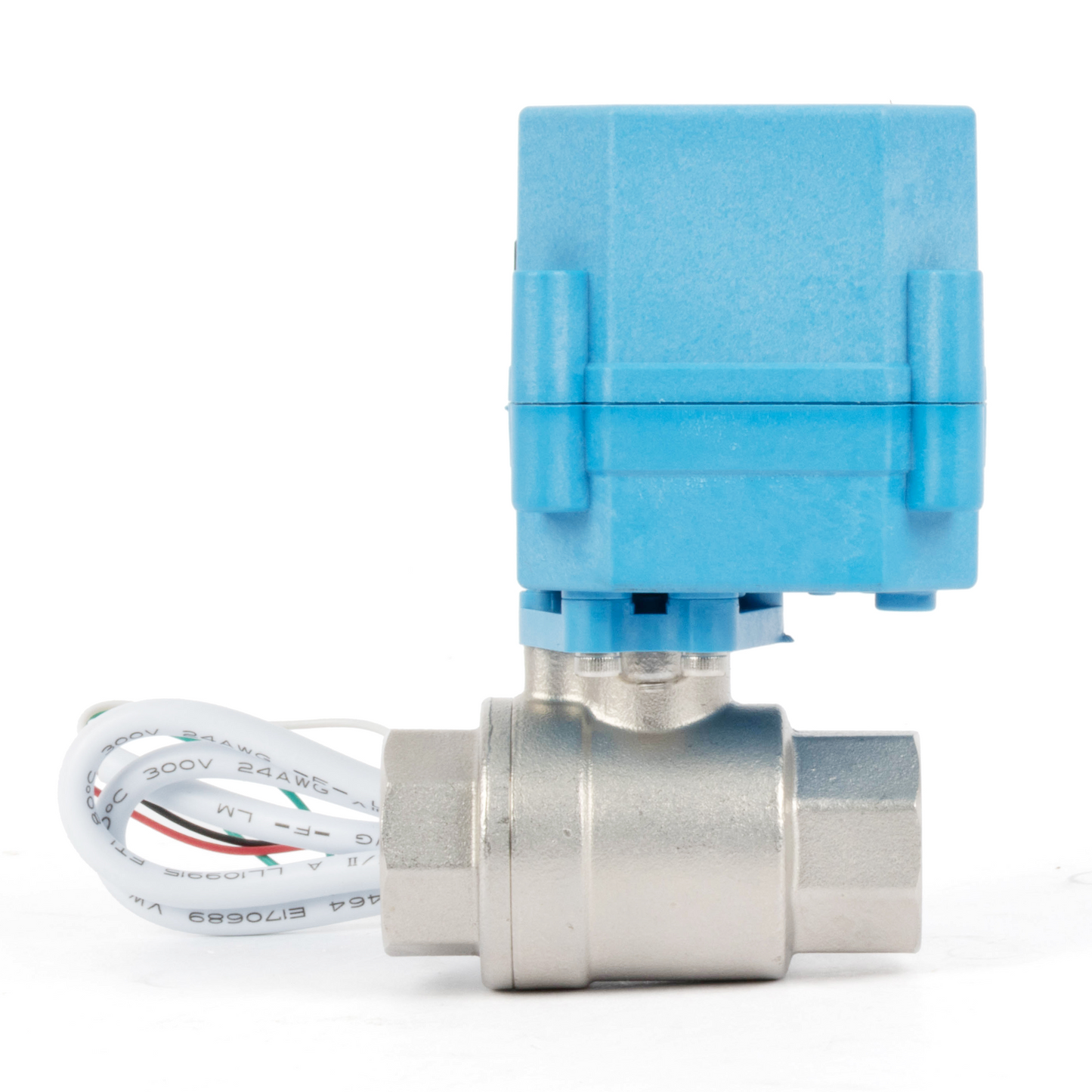 Injap Bola Bermotor Berkadar 1/2" - Keluli Tahan Karat, DC 9–24V, 5-Wayar dengan Penunjuk Kedudukan, IP67, Port Penuh