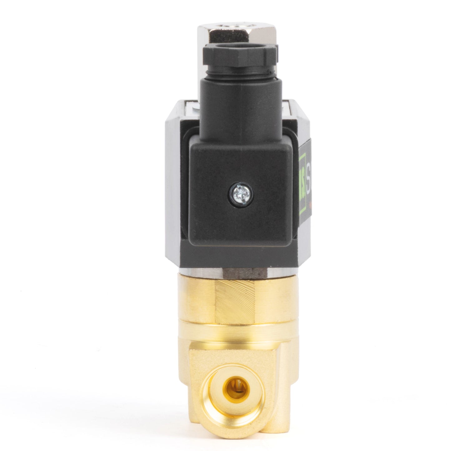 Válvula solenoide elétrica de latão de 3/8", 24 V CA, normalmente aberta, com vedação em Viton.