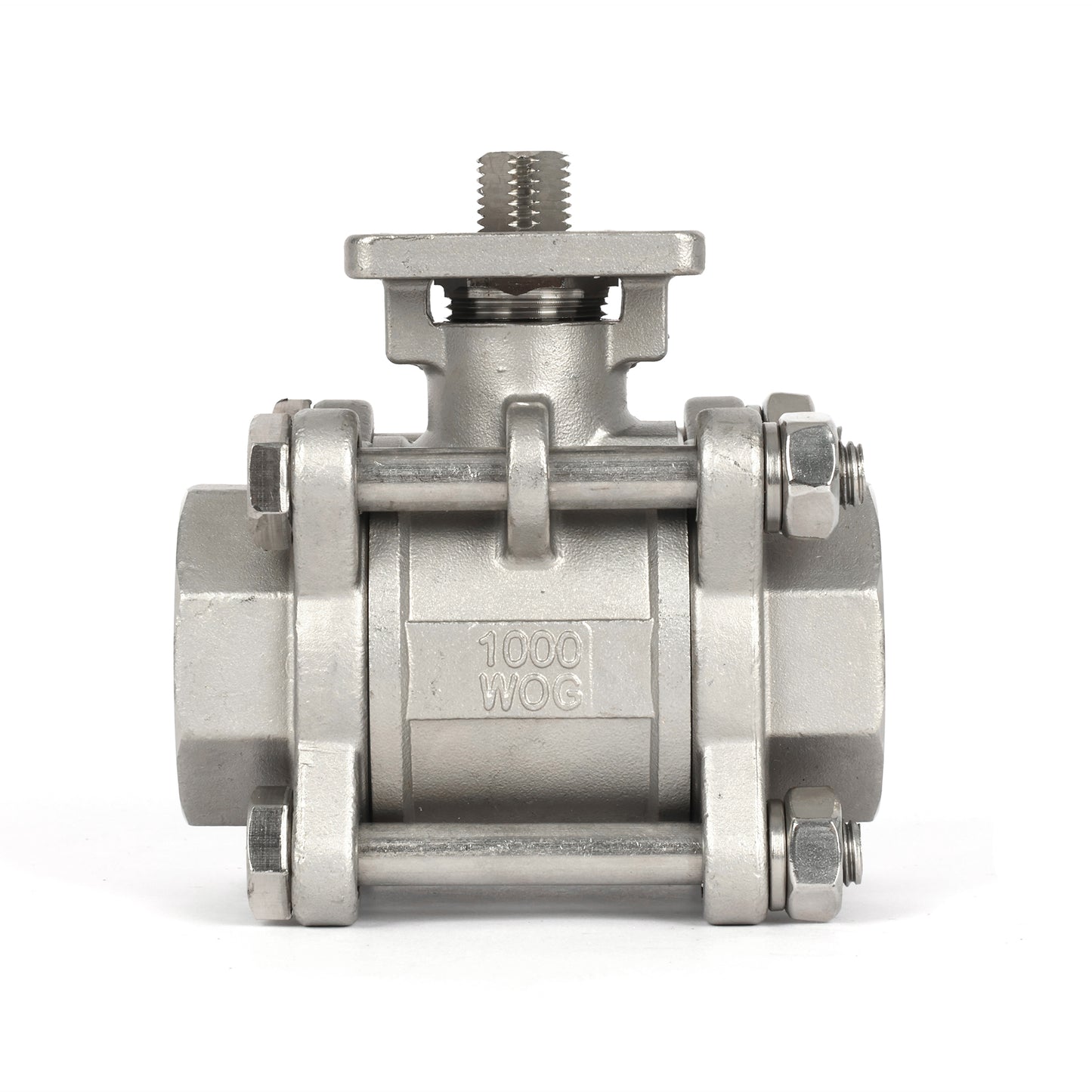 Válvula de esfera de 2" com acionamento elétrico, válvula de esfera industrial de 3 peças para serviço pesado, aço inoxidável 304