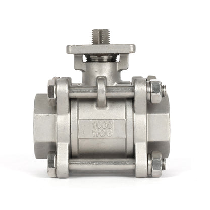 Válvula de esfera de 2" com acionamento elétrico, válvula de esfera industrial de 3 peças para serviço pesado, aço inoxidável 304