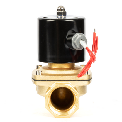 1-1/4" Brass Solenoid Valve - 24V DC Normally Closed, Viton Seal