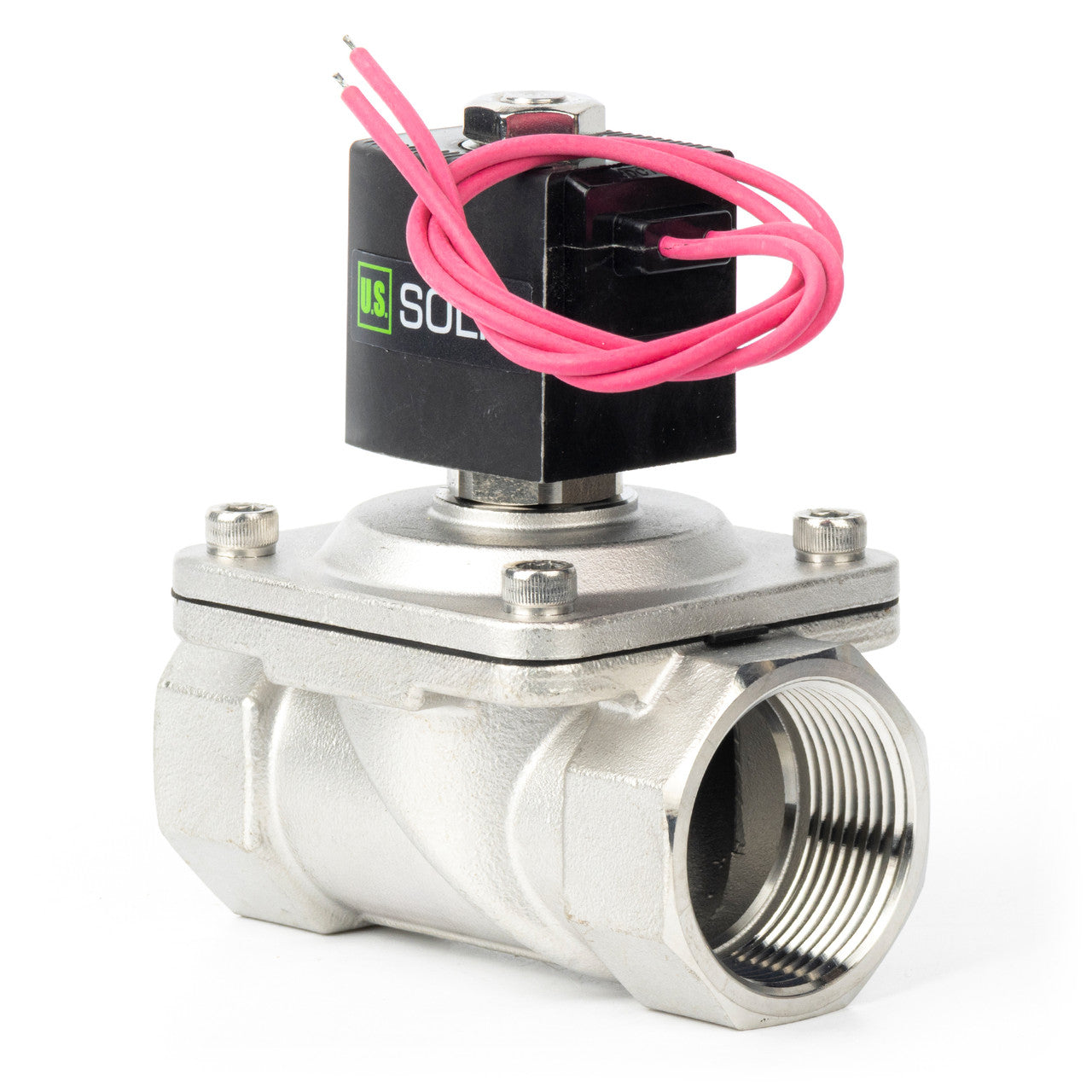 1-1/4" Solenoid Valve - Stainless Steel 12V DC Normally Closed with Viton Seal