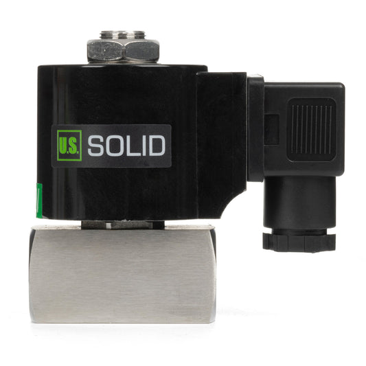 1/2" High Pressure Solenoid Valve - 160 bar Stainless Steel , 12V DC High-Pressure High-Temperature Solenoid Valve, -76-356℉