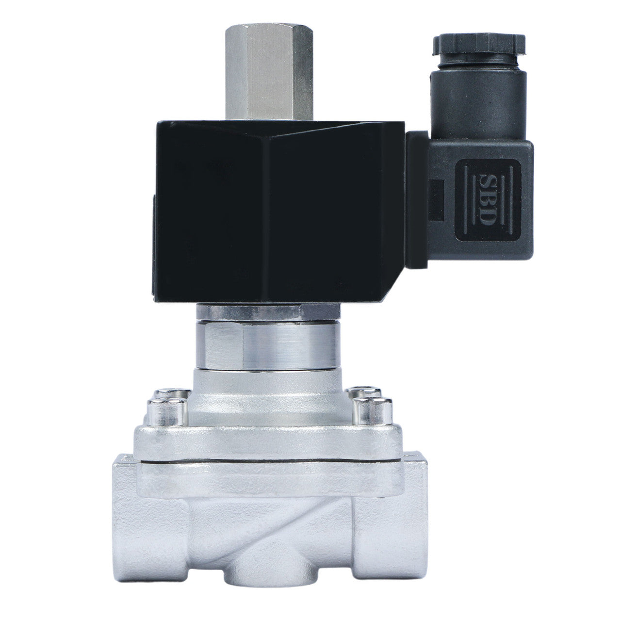 1/2" Solenoid Valve - 12V DC Stainless Steel Normally Open Solenoid Valve, Viton Seal