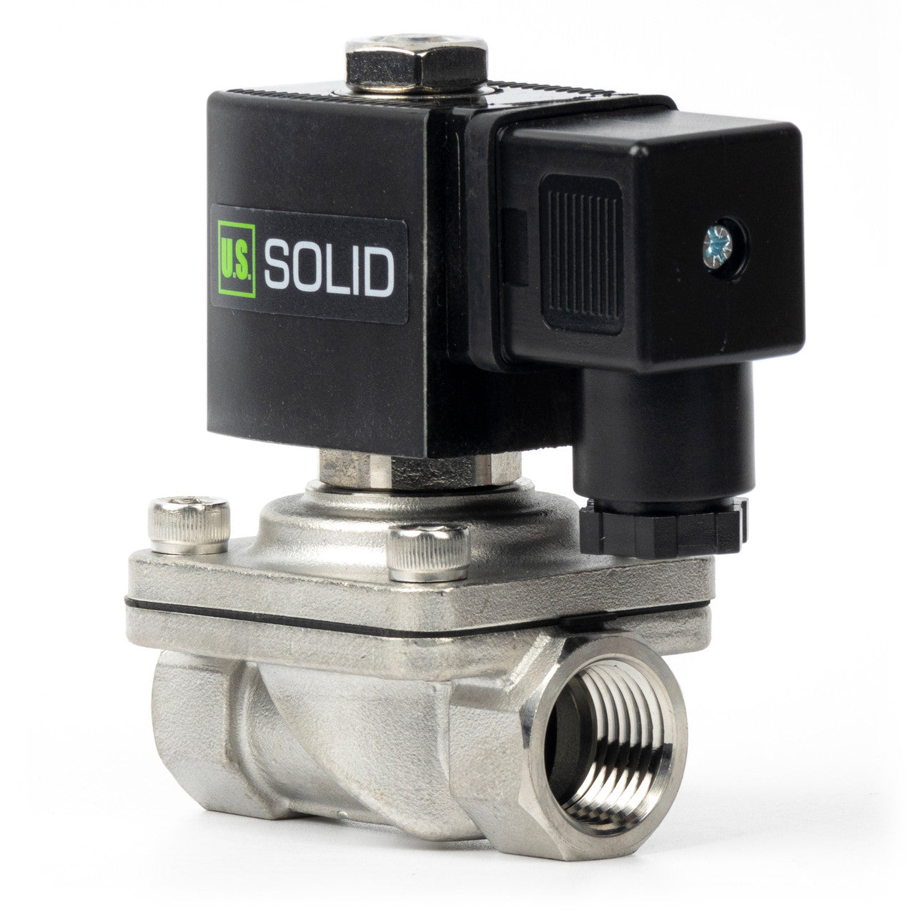 1/2" Solenoid Valve - Stainless Steel 12V DC Normally Closed with Viton Seal, Junction Box Type